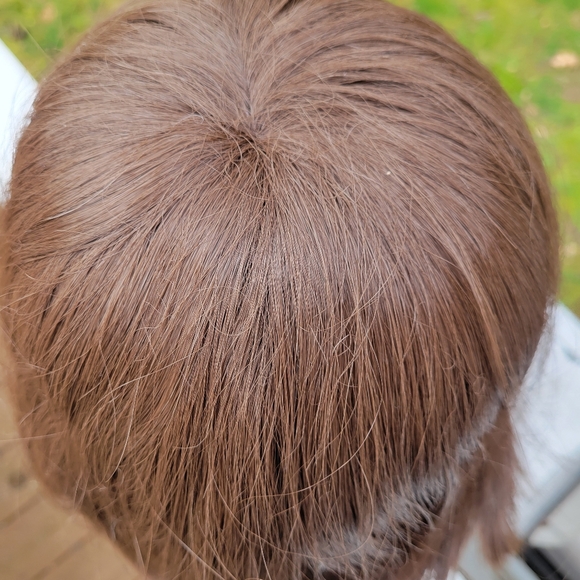 Vintage 100% Dynel Synthetic Chestnut Brown Wig - Picture 6 of 7